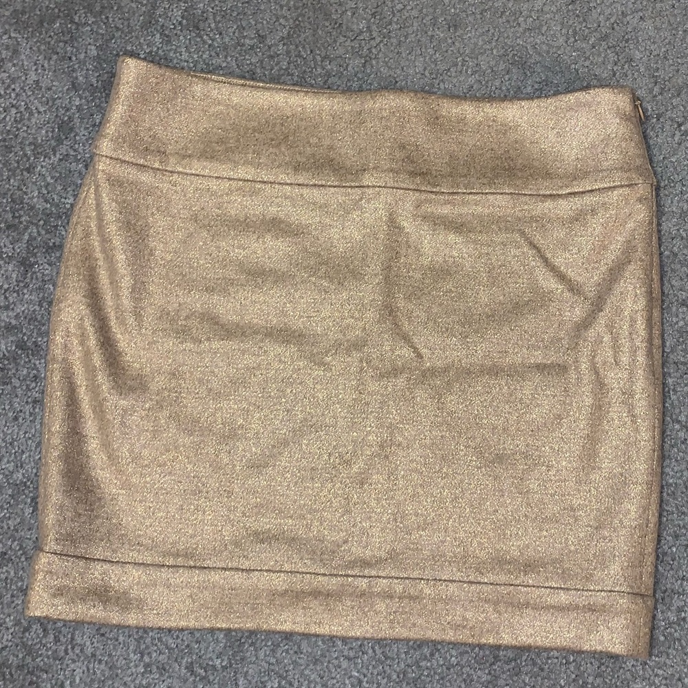 DVF metallic gold wool mini skirt
